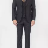 Костюм-тройка темно-коричневый цвет в клетку Каталог