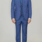 Костюм-тройка мужской небесно-голубого цвета Вечерние мужские костюмы