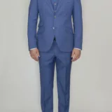 Костюм-тройка мужской небесно-голубого цвета Вечерние мужские костюмы