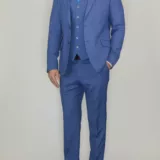 Костюм-тройка мужской небесно-голубого цвета Вечерние мужские костюмы