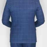 Костюм-тройка синего цвета в тонкую клетку Каталог