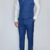 Костюм-тройка ярко-синего цвета Каталог