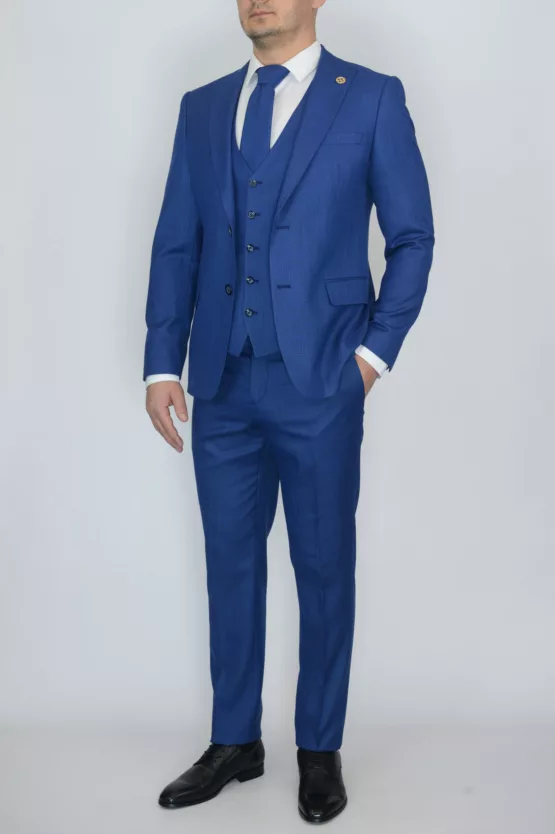 Костюм-тройка ярко-синего цвета Каталог