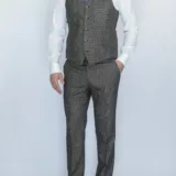 Костюм-тройка песочный цвет текстурная ткань Каталог