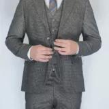 Костюм-тройка песочный цвет текстурная ткань Каталог