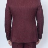 Костюм-тройка насыщенно бордового цвета Вечерние мужские костюмы