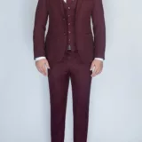 Костюм-тройка насыщенно бордового цвета Вечерние мужские костюмы