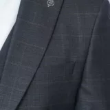 Шоколадный костюм-тройка в клетку Брючные мужские костюмы