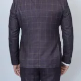 Костюм-тройка бордового цвета в клетку Вечерние мужские костюмы