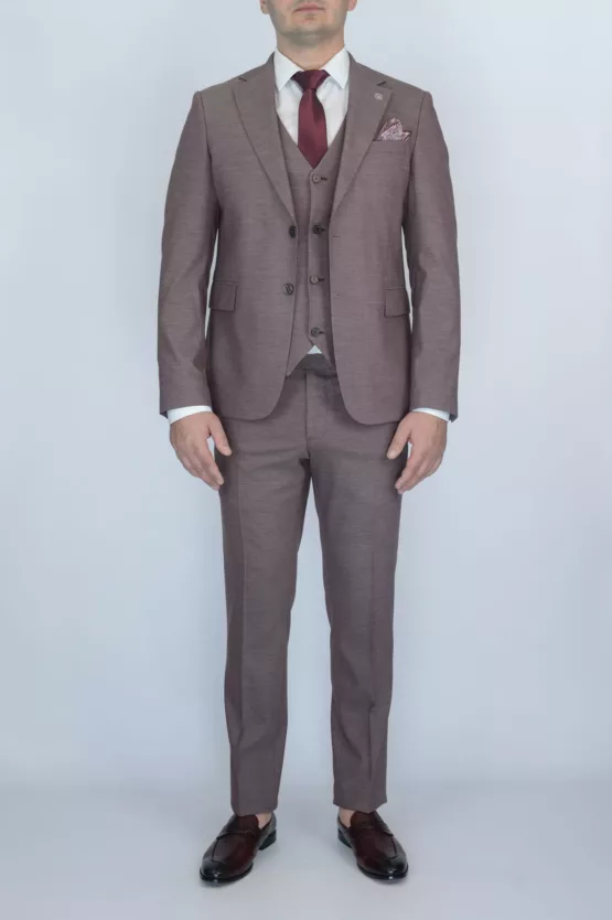 Костюм-тройка цвет Бургунди Вечерние мужские костюмы