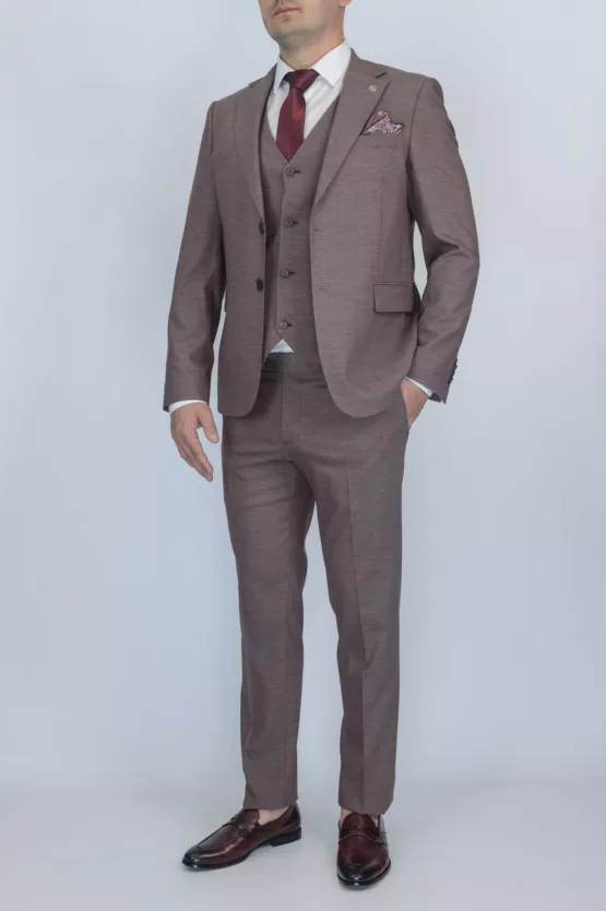 Костюм-тройка цвет Бургунди Вечерние мужские костюмы