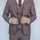 Костюм-тройка цвет Бургунди Вечерние мужские костюмы