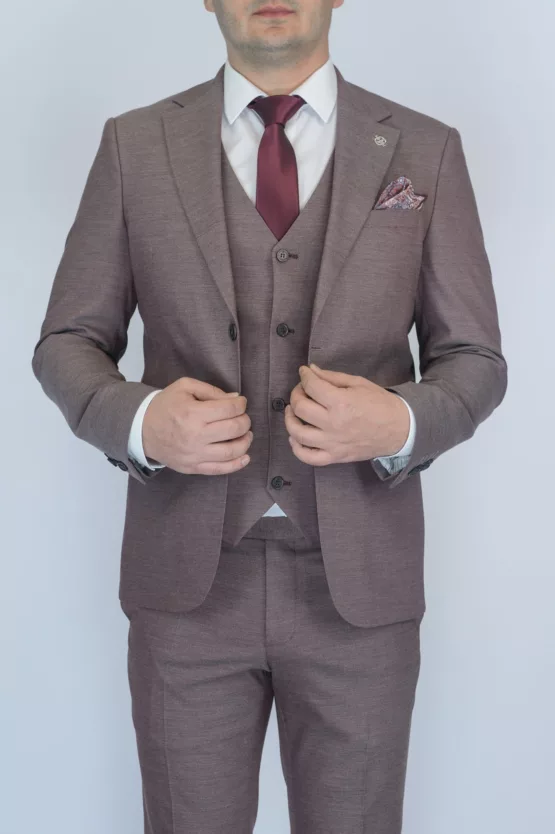 Костюм-тройка цвет Бургунди Вечерние мужские костюмы