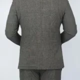 Костюм-тройка шоколадного цвета в клетку Каталог