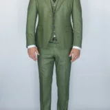 Костюм-тройка фисташковый оттенок Вечерние мужские костюмы
