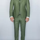 Костюм-тройка фисташковый оттенок Вечерние мужские костюмы