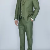 Костюм-тройка фисташковый оттенок Вечерние мужские костюмы