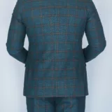 Костюм-тройка темно-зеленого цвета в коричневую клетку Каталог