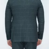 Костюм-тройка зеленого цвета в клетку твидовая ткань Каталог