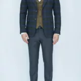 Костюм-тройка с синим клетчатым пиджаком Каталог