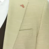 Костюм-тройка песочного цвета с шоколадным жилетом Каталог