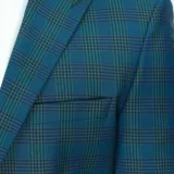 Костюм-тройка изумрудного цвета в клетку Каталог