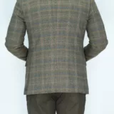 Костюм-тройка коричневого цвета с клеточным пиджаком Каталог