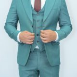 Костюм-тройка светло-зеленого оттенка Вечерние мужские костюмы