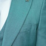 Костюм-тройка светло-зеленого оттенка Вечерние мужские костюмы
