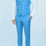 Мужской костюм-тройка цвета «морской волны» Каталог