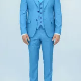 Мужской костюм-тройка цвета «морской волны» Каталог