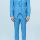 Мужской костюм-тройка цвета «морской волны» Каталог