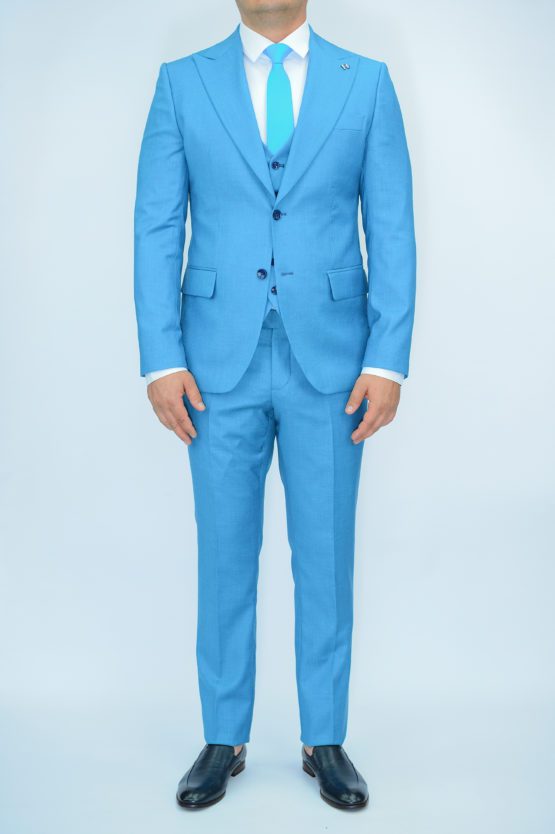 Мужской костюм-тройка цвета «морской волны» Костюм на свадьбу