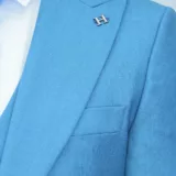 Мужской костюм-тройка цвета «морской волны» Каталог