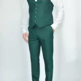Костюм-тройка насыщенно-зеленого цвета Вечерние мужские костюмы