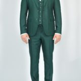Костюм-тройка насыщенно-зеленого цвета Вечерние мужские костюмы