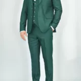 Костюм-тройка насыщенно-зеленого цвета Вечерние мужские костюмы