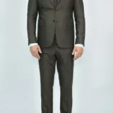 Костюм-тройка шоколадного цвета текстурная ткань Каталог