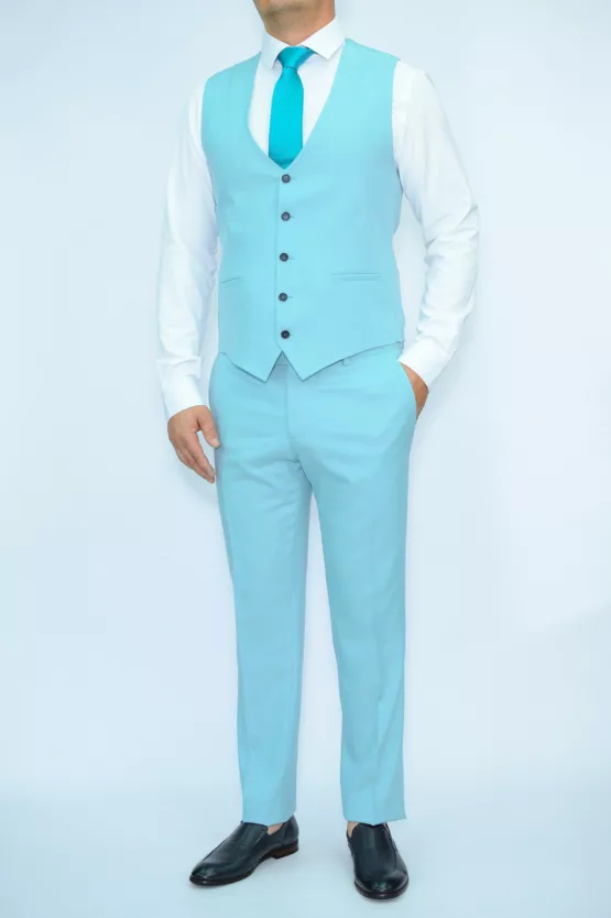 Костюм-тройка мятного оттенка Каталог