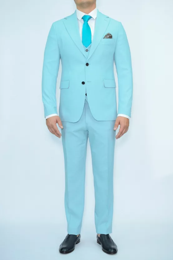 Костюм-тройка мятного оттенка Каталог