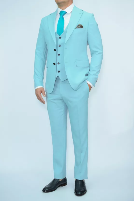 Костюм-тройка мятного оттенка Каталог