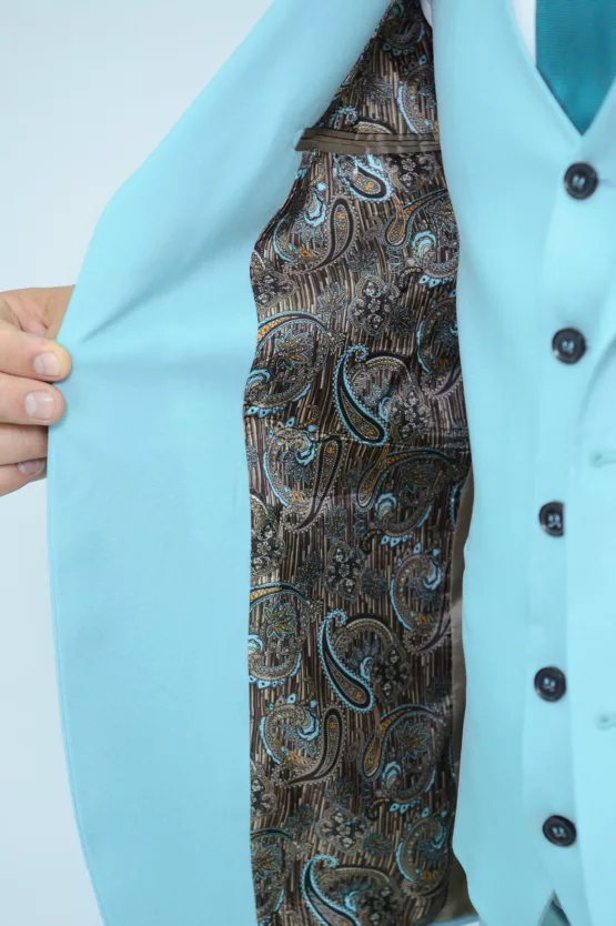 Костюм-тройка мятного оттенка Каталог