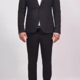 Пиджак полуприталенный графитовый оттенок Каталог