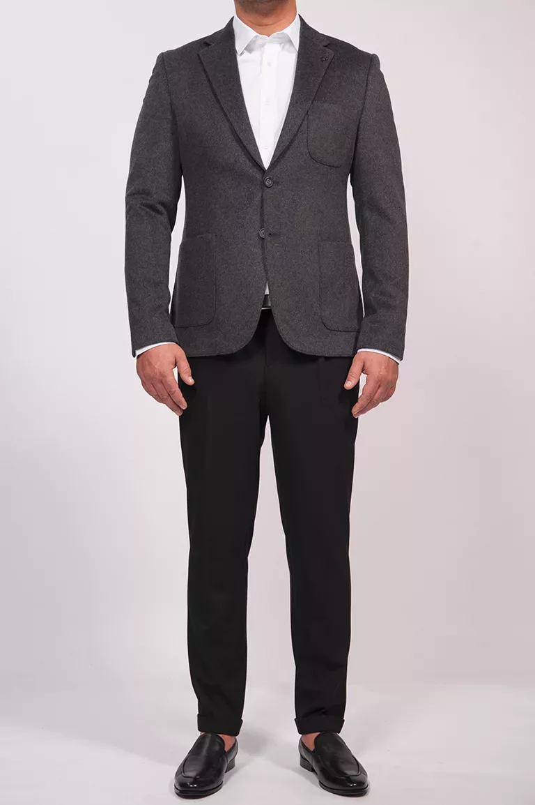 Серый цвет Кашемировый пиджак серого оттенка Каталог