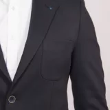Пиджак матово-синий стрейчевый Пиджаки