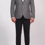 Классический пиджак серого цвета в клетку Каталог