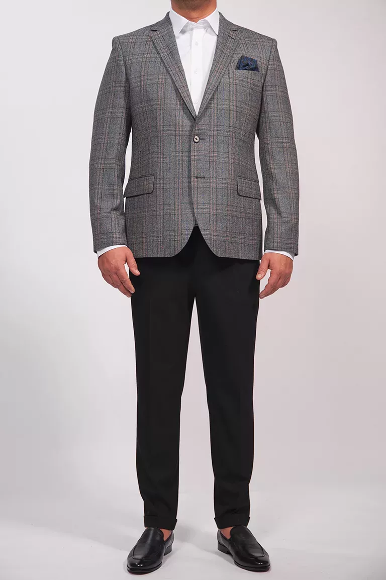 Классический пиджак Классический пиджак серого цвета в клетку Каталог