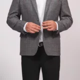 Классический пиджак серого цвета в клетку Каталог