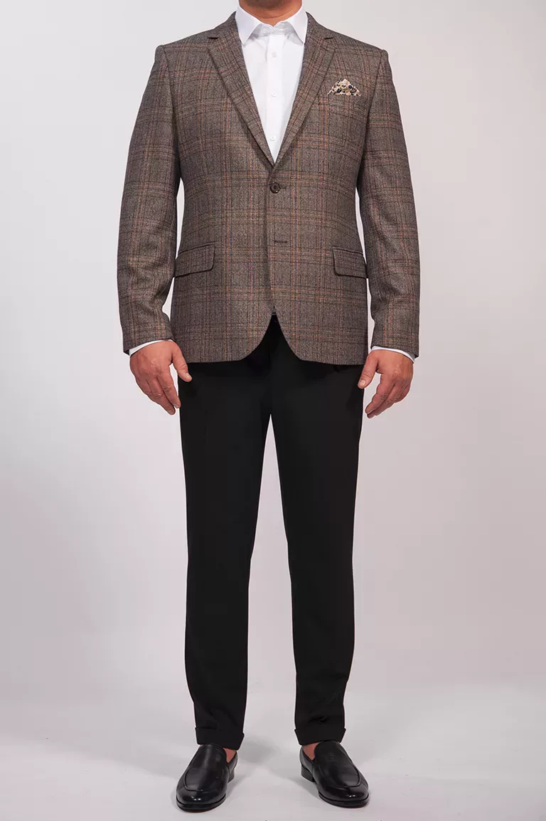 Классический пиджак Пиджак классический песочного цвета в клетку Каталог