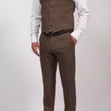 Костюм-тройка в клетку цвет песочный Каталог